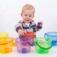 Tickit Doorschijnende Kleuren Emmers (per 6 stuks)-3