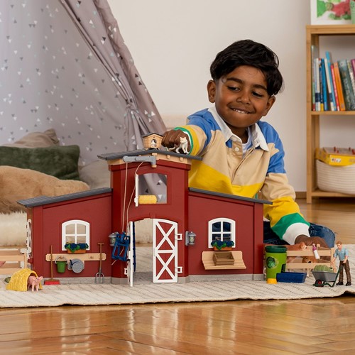 Schleich Farm World Red Barn With Animals And Accessories-2