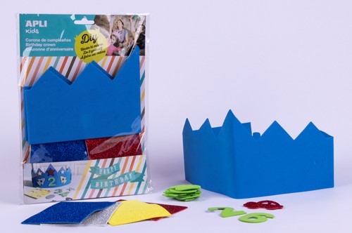 APLI - Foam Verjaardagskroon Blauw-3
