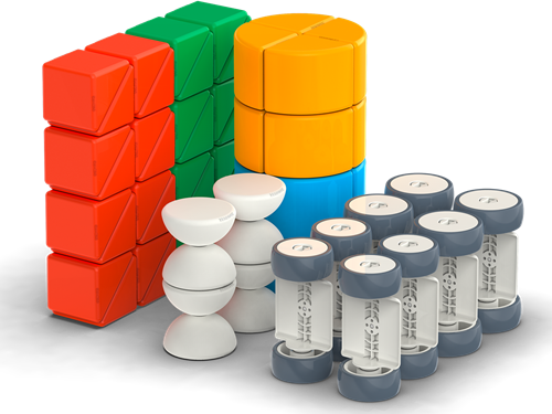 Geomag Education Magicube 4 Shapes Recycled Bulk 80 pcs