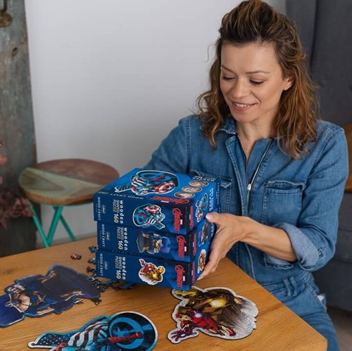 Trefl 160 Wooden Shaped Puzzles - Thanos on Throne / Disney Marvel Heroes FSC Mix 70%-3