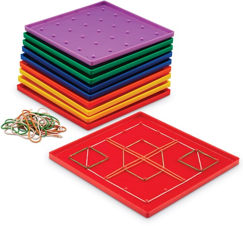 Learning Resources - 5 X 5 Pin Geoboards (Set of 10)