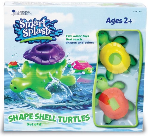Learning Resources - Smart Splash® Shape Shell Turtles (Set of 16)-2