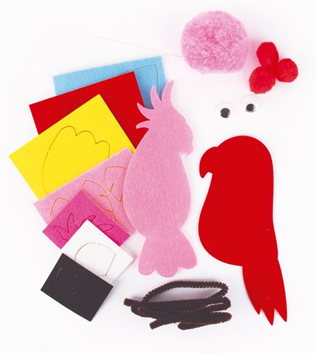 APLI - Craft Kit Vilten Papegaaiten-2