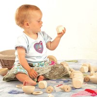 Tickit Natuurlijke Houten Halve Bollen-2