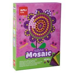 APLI - Bloemen mozaiek schuimrubber (4 kaarten, 10 foam)