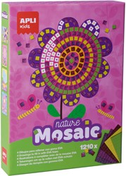 APLI - Bloemen mozaiek schuimrubber (4 kaarten, 10 foam)