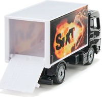 Siku vrachtwagen met Sixt kofferopbouw speelgoedvrachtwagen metaal/kunststof zwart/wit achterklep kan worden geopend drakenmotief-3