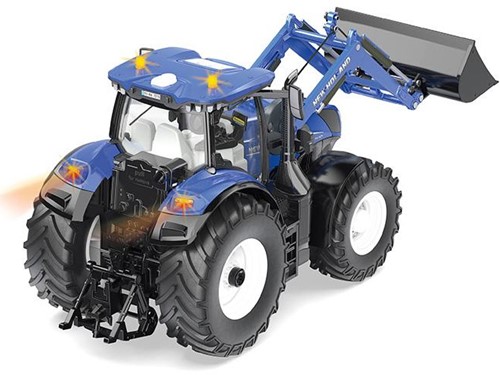 Siku New Holland T7.315 Tractor met voorlader blauw metaal/kunststof 1:32 op afstand bestuurbaar incl. bluetooth-controller besturing via app mogelijk-3