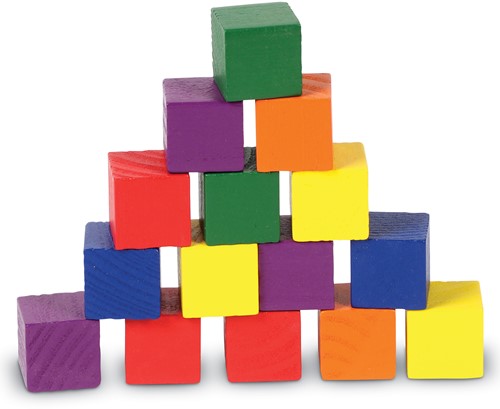 Learning Resources - Wooden Colour Cubes™ (Set of 102)-2