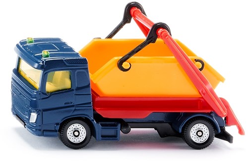 Siku vrachtwagen met kiepbak speelgoedvrachtwagen veelkleurig met metallic lak in Sequin Blue beweegbare kraanarmen bak met kiepinstallatie trekhaak-2