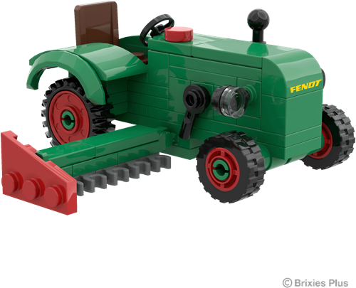 BRIXIES Plus Fendt Dieselross F28 (met maaibalk) Classic Club Collectie - 74 st-2