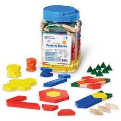 Learning Resources - Wooden Pattern Blocks, 1 cm (Set of 250)