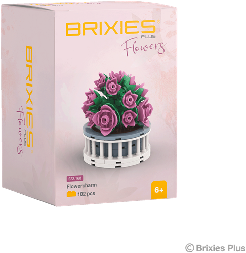 BRIXIES Plus Mini Bloem "Flower charm" - 102 st-2