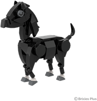 BRIXIES Plus Boerderijvriendjes Paard zwart - 84 st-2