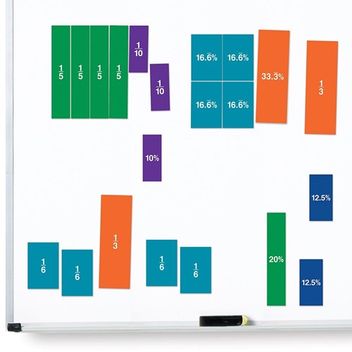 Learning Resources - Double-Sided Magnetic Demonstration Rainbow Fraction® Squares-2
