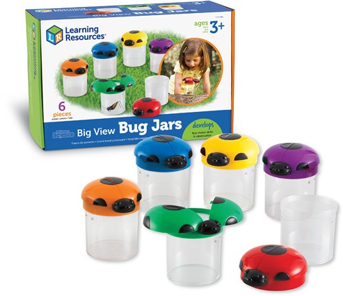 Learning Resources - Primary Science® Big View Bug Jars (Set of 6)