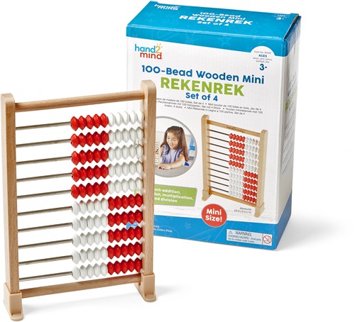 Learning Resources - Mini 100-Bead Rekenrek, Set of 4