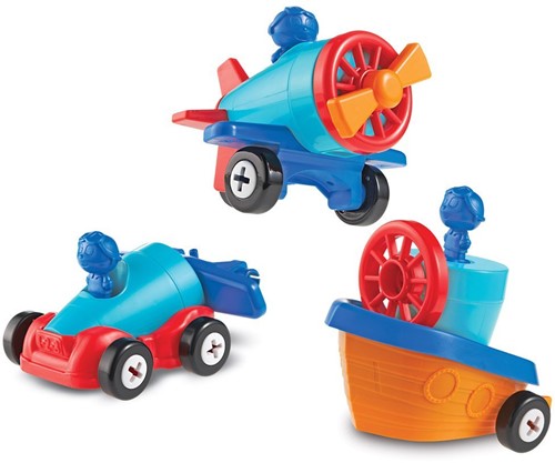 Learning Resources - 1-2-3 Build It!™ Car-Plane-Boat