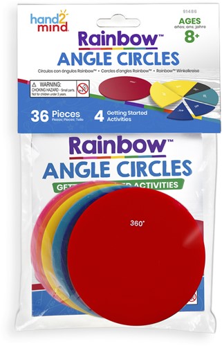 Learning Resources - Rainbow™ Angle Circles, Plastic, 36 Pieces