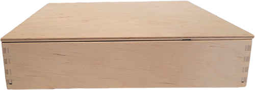 Houten speelbak met deksel (25x25x5 cm)-2