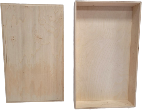 Houten speelbak met deksel (50x30x7 cm)-3
