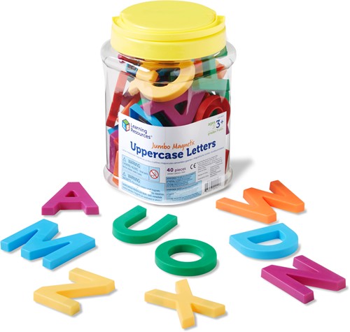 Learning Resources - Jumbo Uppercase Magnetic Letters, Set of 40