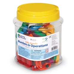 Learning Resources - Jumbo Magnetic Numbers/Operations, Set of 36