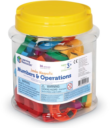 Learning Resources - Jumbo Magnetic Numbers/Operations, Set of 36