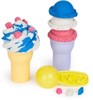 Kinetic Sand - Softijsjes Speelset Met 396 gram Speelzand In Blauw Roze En Wit - 2 Ijshoorntjes En 2 Stuks Gereedschap-2