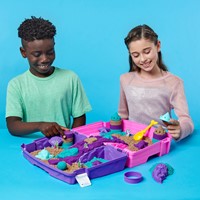 Kinetic Sand - Shimmer, Opvouwbare Meermin Zandbak-Speelset Met 907 gram Glinsterend Speelzand In 3 Kleuren, 6 Mallen En 1 Schep-2