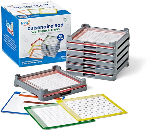 Learning Resources - Cuisenaire® Rod Workspace Trays, Set of 6