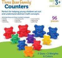 Learning Resources - Three Bear Family® Counters (Set of 96)-3
