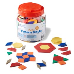 Learning Resources - Plastic Pattern Blocks, 0.5 cm (Set of 250)