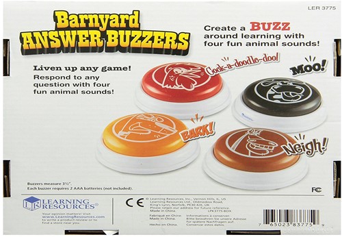 Learning Resources - Barnyard Answer Buzzers (Set of 4)-2