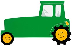 Lanka Kade - Naambord Groene Tractor (max. 6 letters)