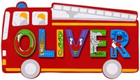 Lanka Kade - Naambord Rode brandweerwagen (max. 6 letters)-2