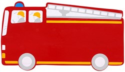Lanka Kade - Naambord Rode brandweerwagen (max. 6 letters)