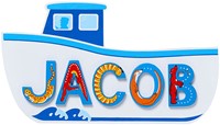Lanka Kade - Naambord Witte Vissersboot (max. 6 letters)-2