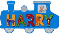 Lanka Kade - Naambord Kleine Blauw Trein (max. 5 letters)-2