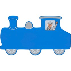 Lanka Kade - Naambord Kleine Blauw Trein (max. 5 letters)