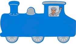 Lanka Kade - Naambord Kleine Blauw Trein (max. 5 letters)