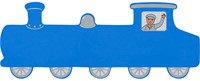 Lanka Kade - Naambord Lange Blauwe Trein (max. 9 letters)