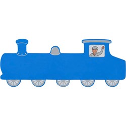 Lanka Kade - Naambord Lange Blauwe Trein (max. 9 letters)