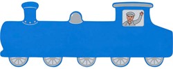 Lanka Kade - Naambord Lange Blauwe Trein (max. 9 letters)