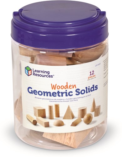 Learning Resources - Wooden Geometric Solids (Set of 12)-2