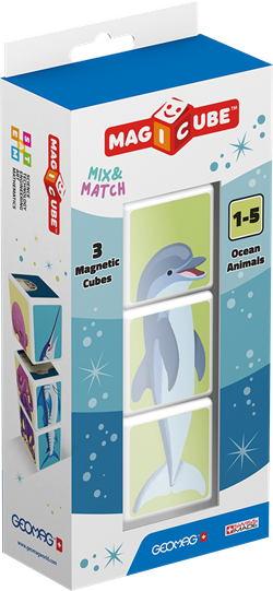 Geomag Magicube Mix & match Ocean animals 3 pcs