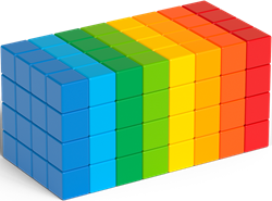 Geomag Magicube Cubes Recycled Bulk 8C 128 pcs