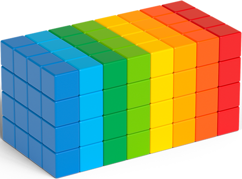 Geomag Magicube Cubes Recycled Bulk 8C 128 pcs