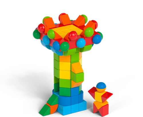 Geomag Magicube Recycled Blocks Bulk 164-delig | Magnetisch speelgoed voor scholen & kinderopvang - 1-5 jaar-3
